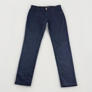 XRay Jeans Mens 32x30 Blue Moto Biker Stretch Denim Motorcycle Dark Wash Pants